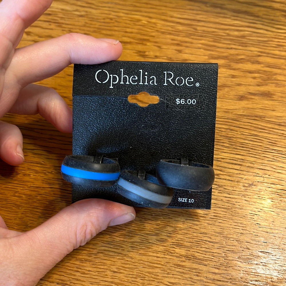 NWT Ophelia Roe Silicone Rings ~ Size 10